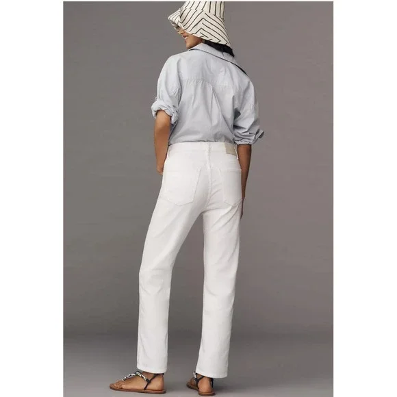 NWT Citizens of Humanity Zurie Ankle High‎ Rise Straight Jeans White Size 28